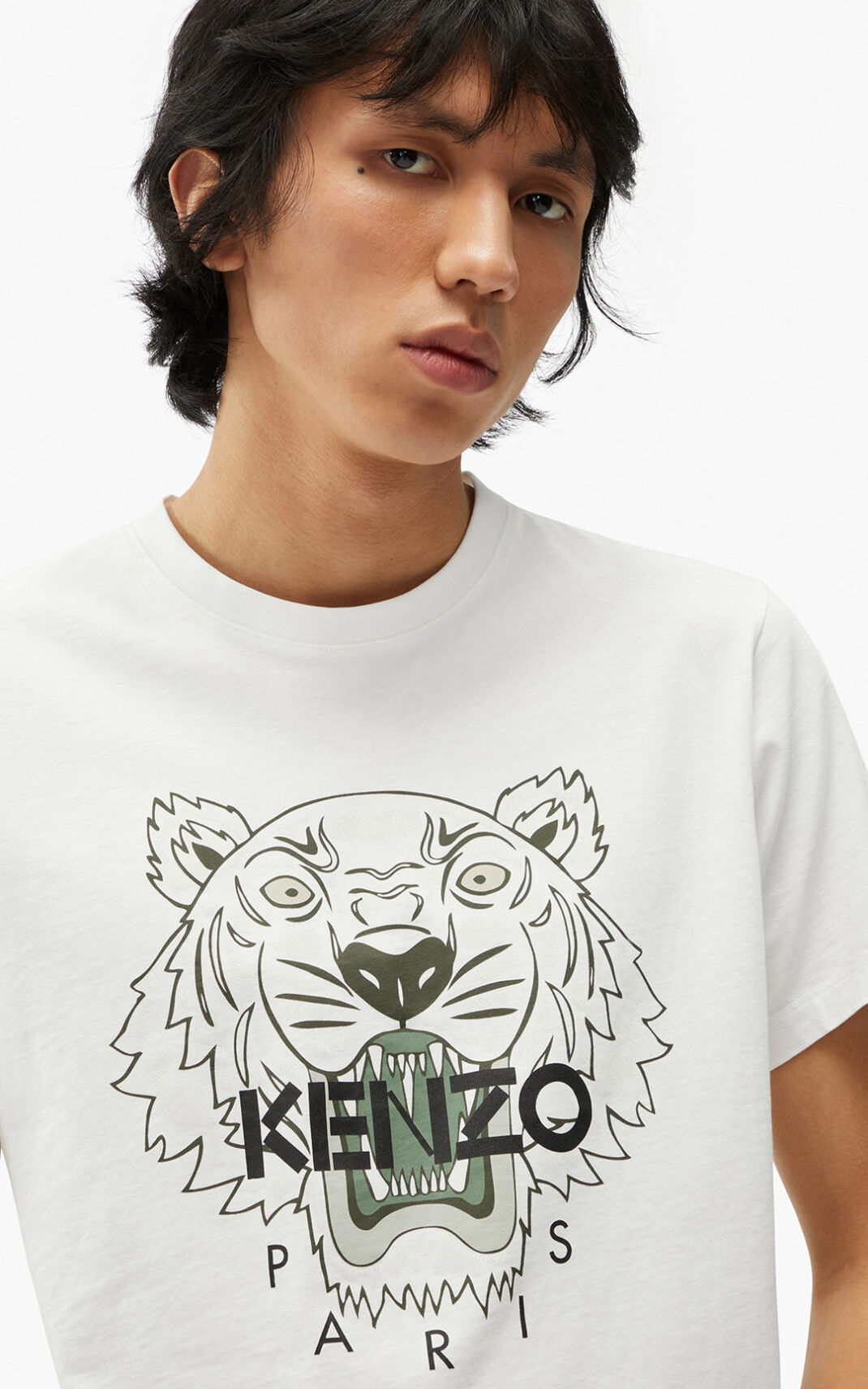 Kenzo Tiger Majice Muške - Bijele - Hrvatska XGAWDT061